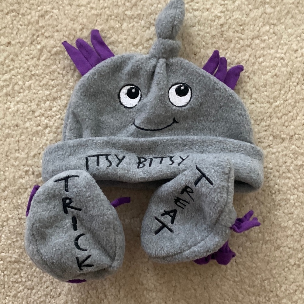 Itsy bitsy spider trick treat Halloween hat socks booties set newborn infant
